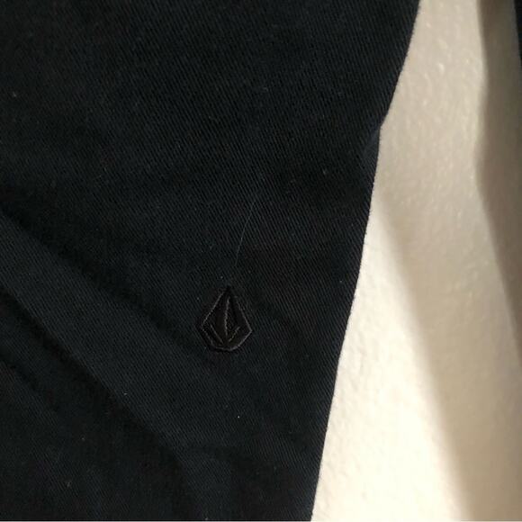 Volcom Repreve Recycled Straight Leg Elastic Waist Drawstring Pullon Black Pants - Picture 5 of 8